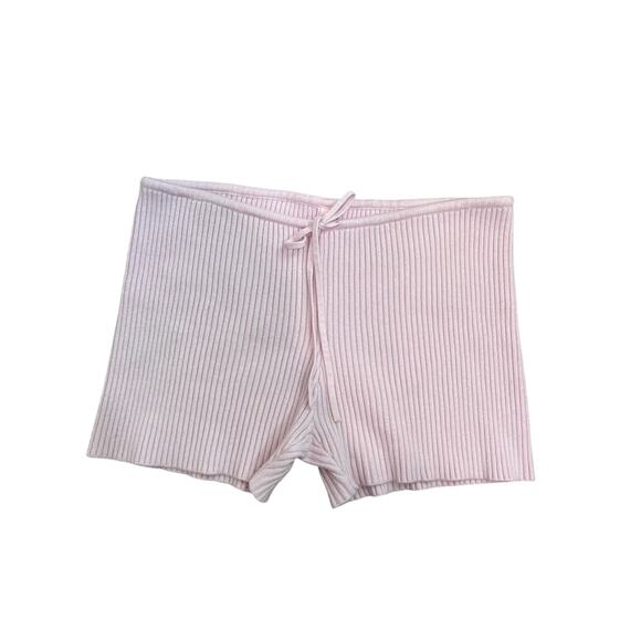 Skims Cozy Rib Knit Shorts Size XL Pink Lounge Intimates Aesthetic Y2K Sleepwear - Picture 1 of 6